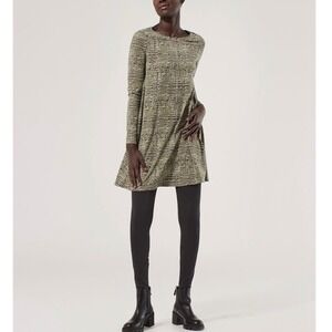 Pact Olive Green Revive Organic‎ Cotton Swing Dress Size Small
